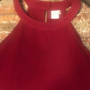 Paper Crane Burgandy  Blouse Size M